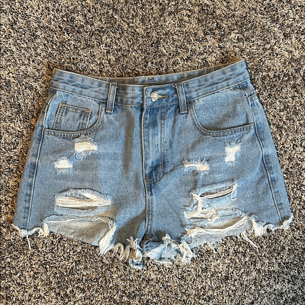 Distressed Denim Women Shorts